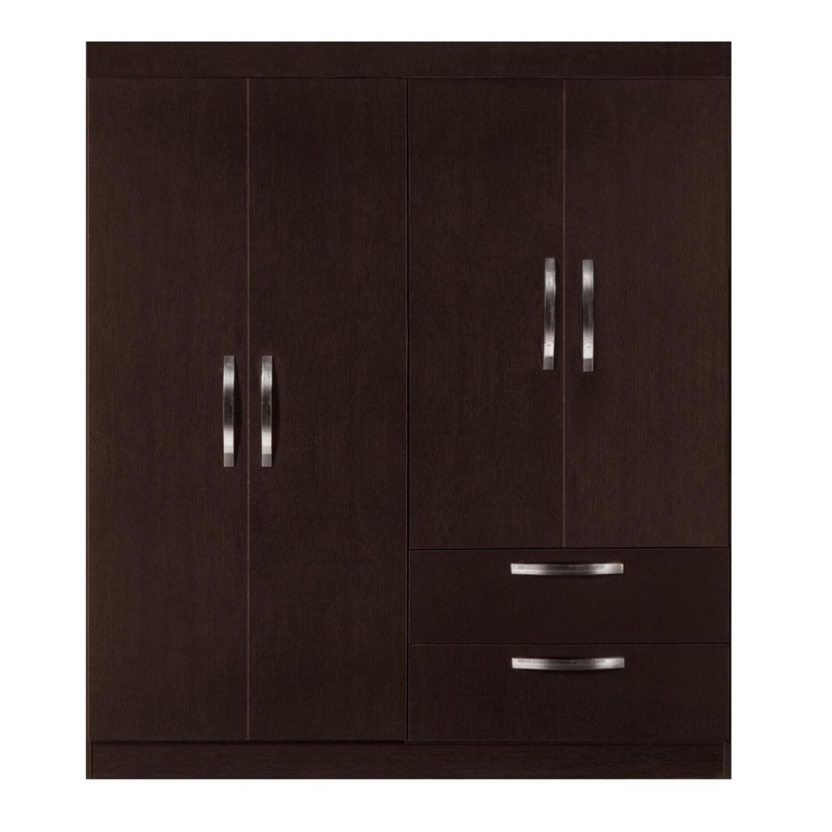 PISOPAK - Ropero Jasmin 4 puertas 2 cajones Wengue