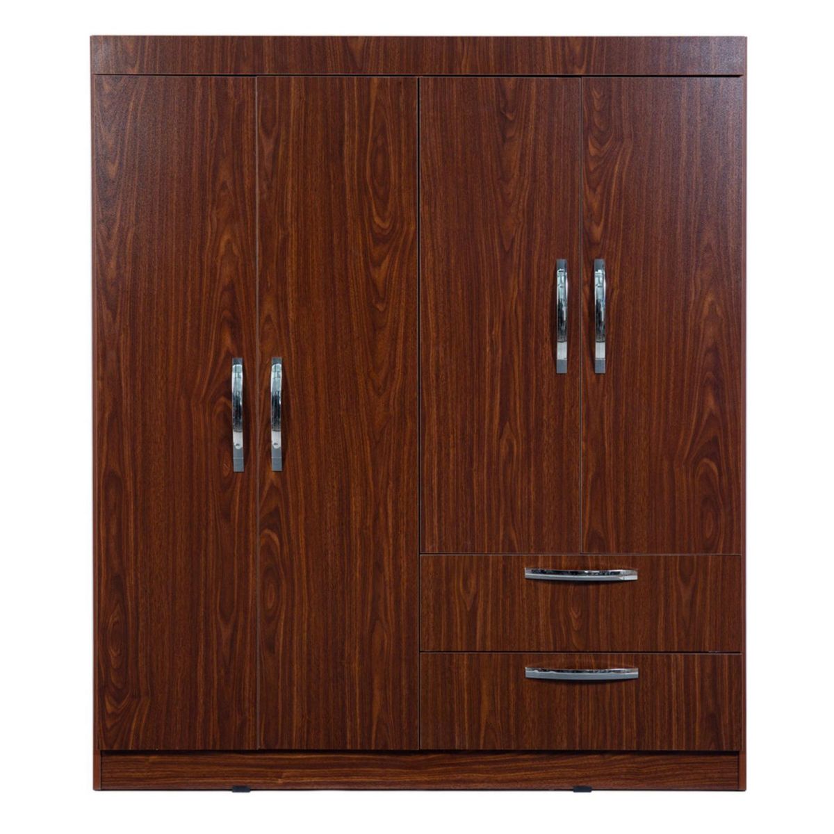 PISOPAK - Ropero Jasmin 4 puertas 2 cajones Cedro