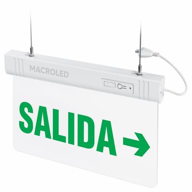 Cartel Salida de Emergencia Luminoso Salida Derecha