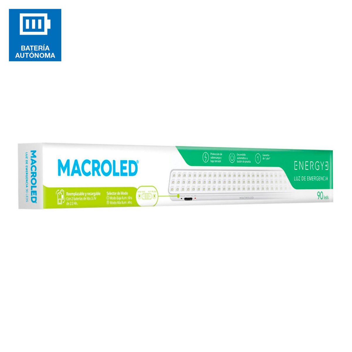 CORESA - Luz de Emergencia 90 Leds SMD AC100-240V