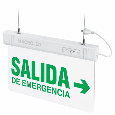 Cartel Salida de Emergencia Luminoso Derecha