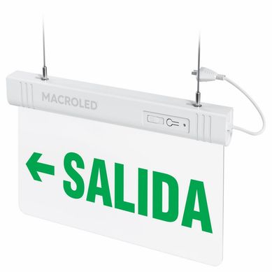 Cartel Salida de Emergencia Luminoso Salida Izquierda