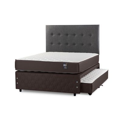 Cama Divn Ergo T New Rosen 2 Plazas + Colchn + Respaldo West