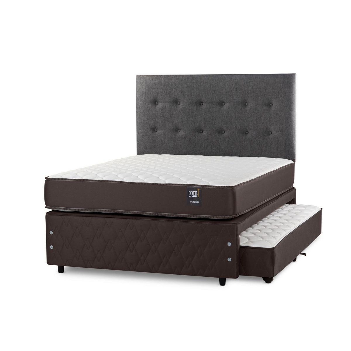 ROSEN - Cama Diván Ergo T New Rosen 2 Plazas + Colchón + Respaldo West