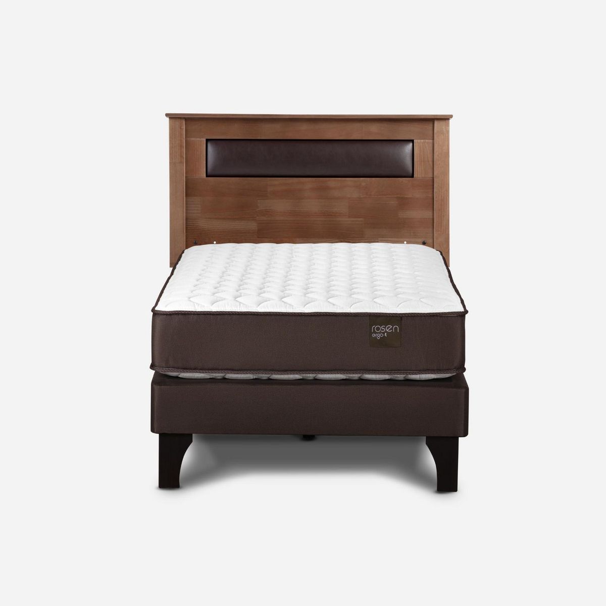 ROSEN - Dormitorio Cama Ergo-T New 1.5 Plazas + Respaldo Ferrara