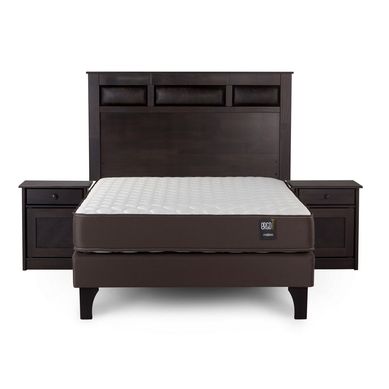 Set Cama Ergo T New Rosen 2 Plazas+ Colchn + Respaldo Bilbao + Veladores