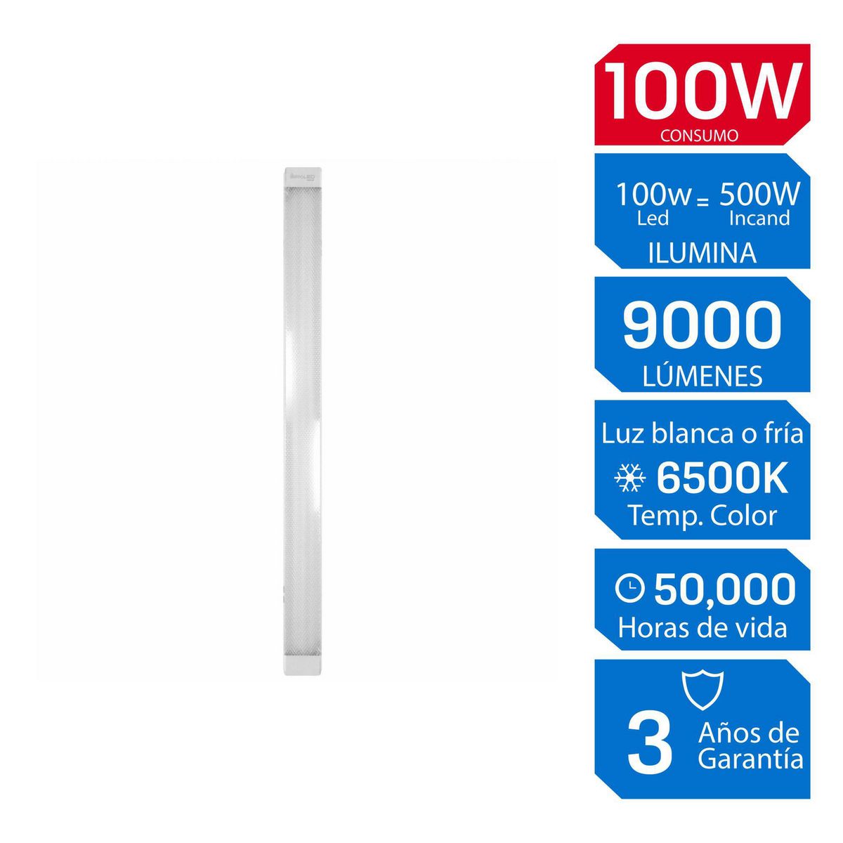 ILUMA - Panel Prismático Ultra LED 100W