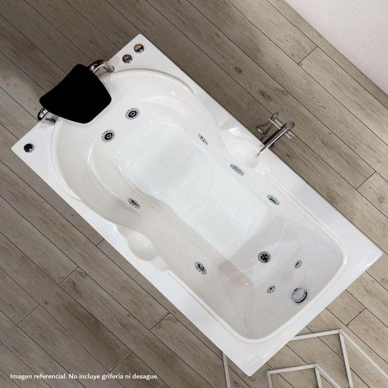 CUBA&SPA - Tina Hidromasaje Rectangular Bambina 151x82cm Blanca