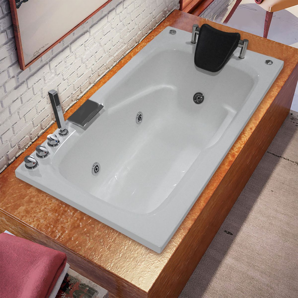 CUBA&SPA - Tina Hidromasaje Rectangular Magia 160x80cm Blanca