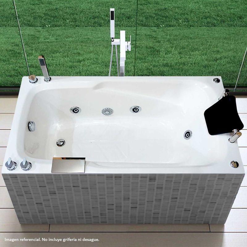 CUBA&SPA - Tina Hidromasaje Rectangular Magia 150x75cm Blanca