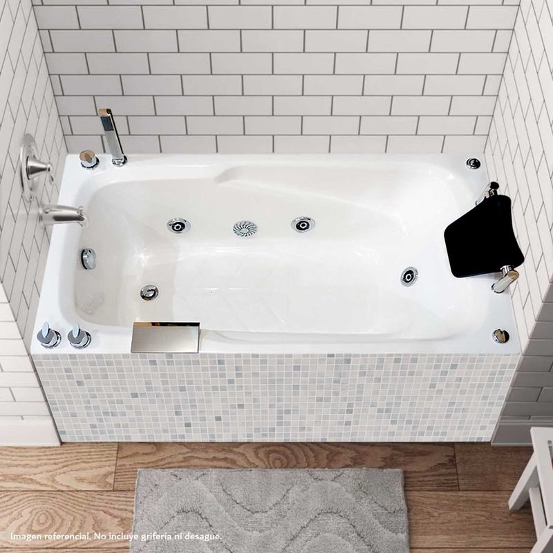 CUBA&SPA - Tina Hidromasaje Rectangular Magia 140x75cm Blanca