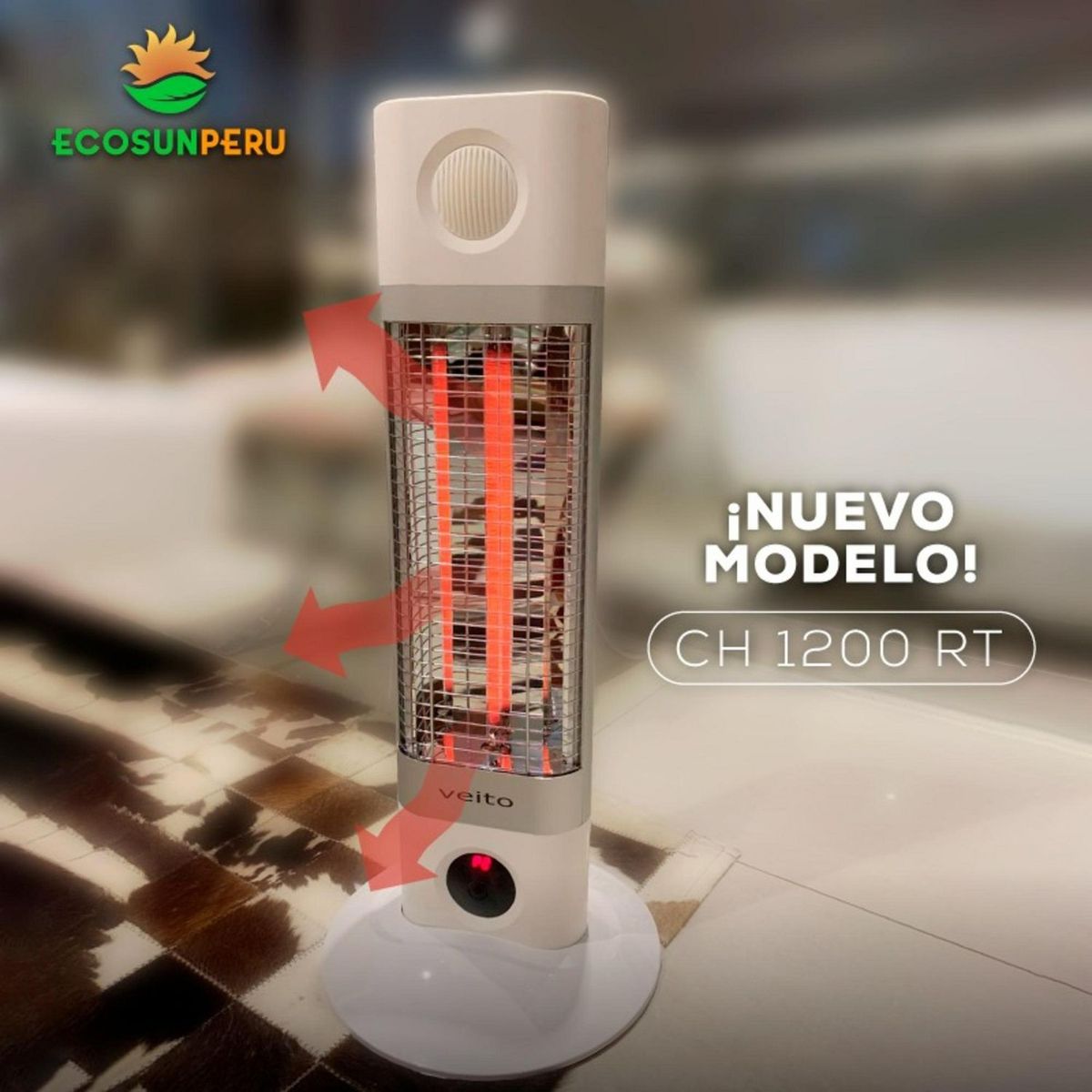 VEITO - Panel de Calefacción Portátil 1200W CH1200 RT White