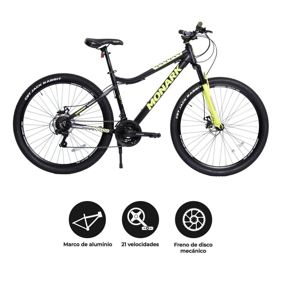 MONARK - Bicicleta Monark Mirage Advanced Aro 27.5" Negro Verde