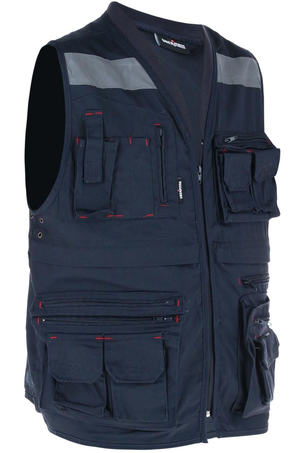 UBERMANN - Chaleco Reflectivo Geólogo para Hombre Azul Talla XL
