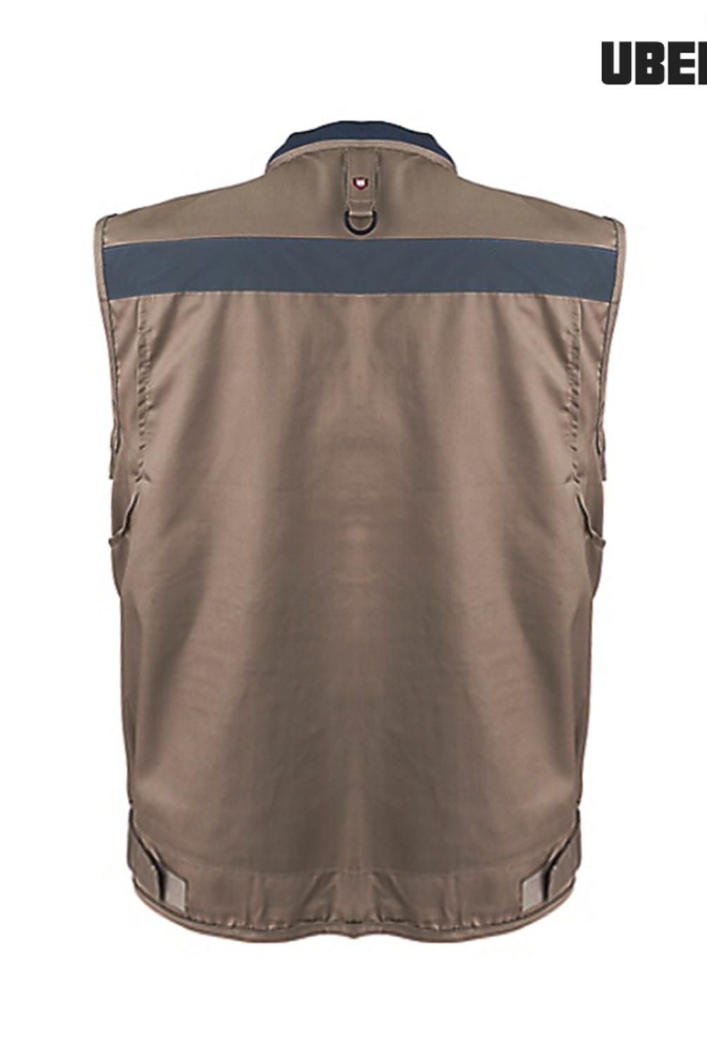 UBERMANN - Chaleco Reflectivo Geólogo para Hombre Café Talla L
