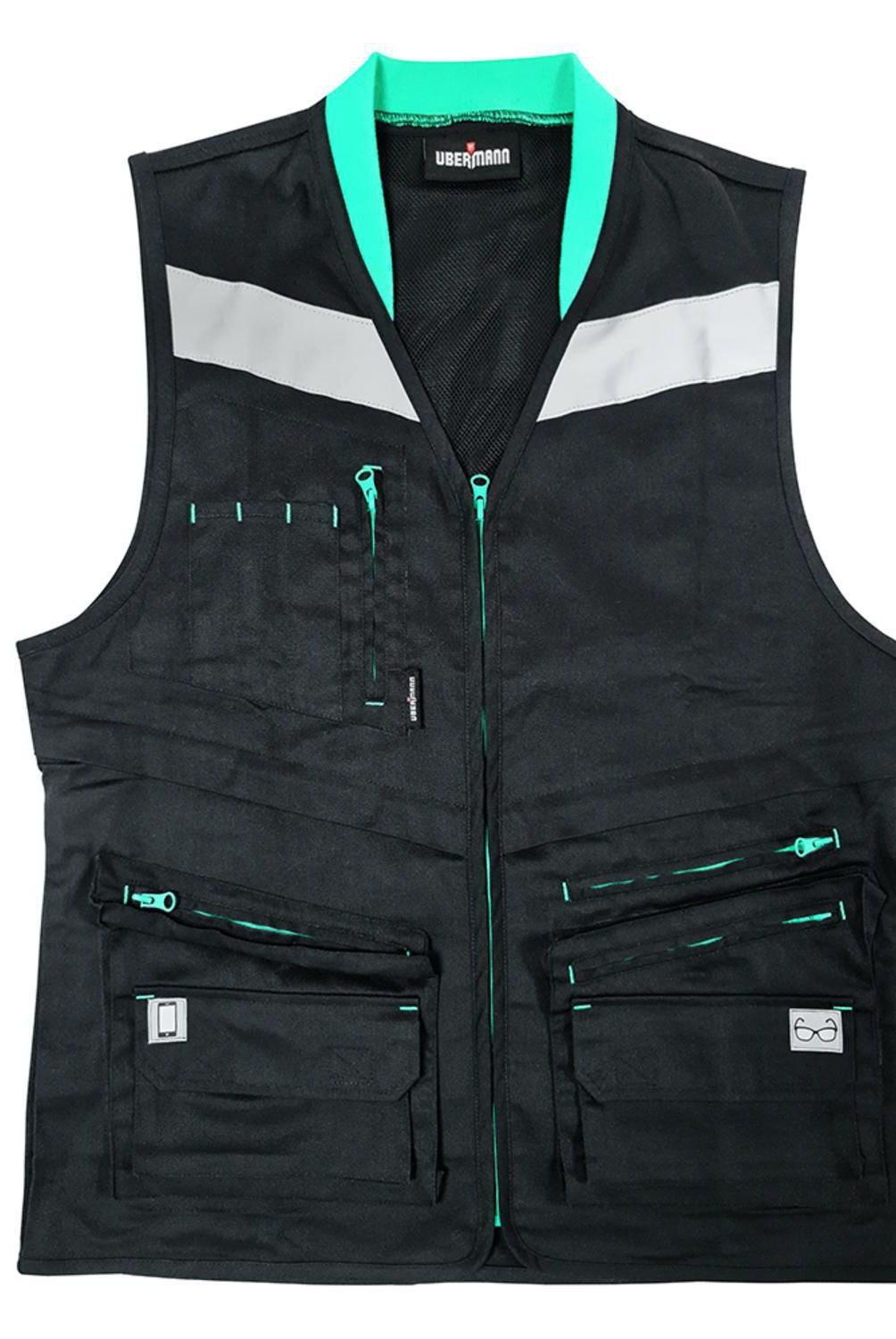 UBERMANN - Chaleco Reflectivo Geólogo para Mujer Azul Talla L
