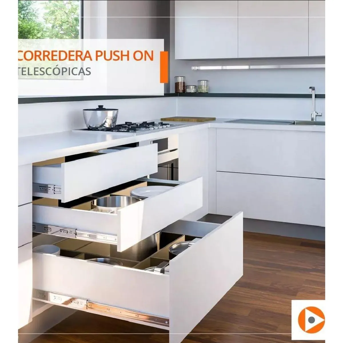 DUCASSE - Telescopica Push Open 16" 400Mm