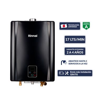 Terma a Gas Rinnai Digital GN 17 litros Tiro Forzado