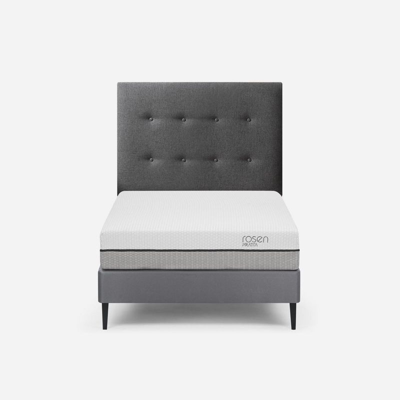 ROSEN - Cama Pratta Rosen 1.5 Plazas + Colchón + Respaldo West