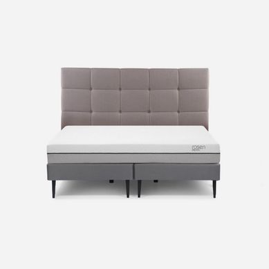 Cama Pratta Rosen Queen + Colchn + Respaldo Issey Vison