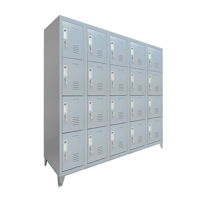 MALETEK - Locker 20 Casilleros de Metal con Llave