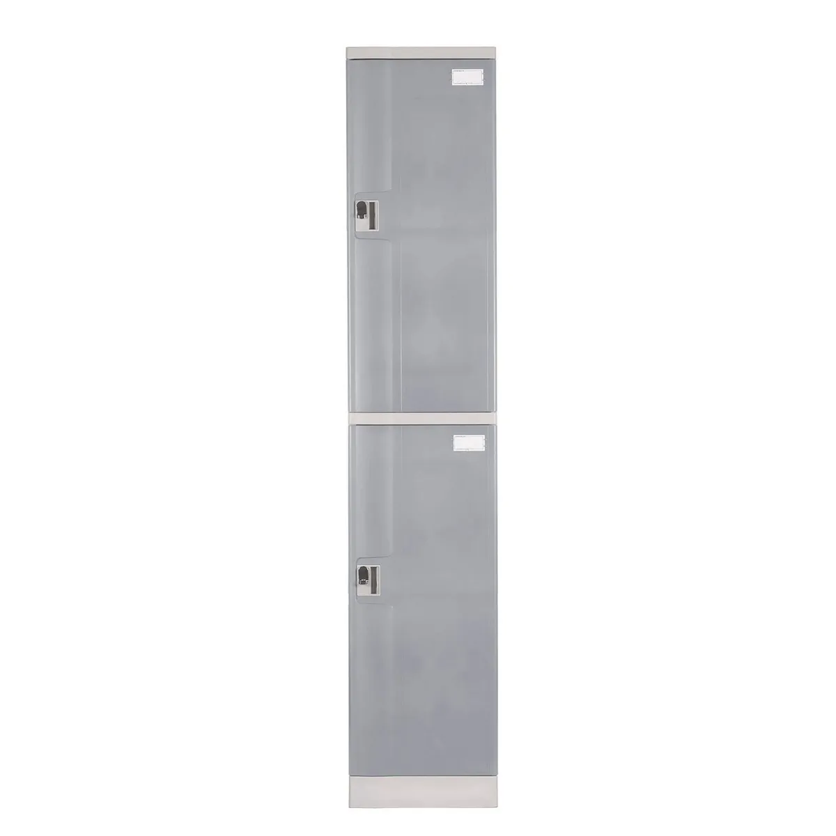 MALETEK - Locker Plástico 2 Casilleros Portacandado Gris