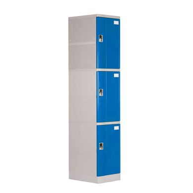 Locker Plstico 3 Casilleros Portacandado Azul