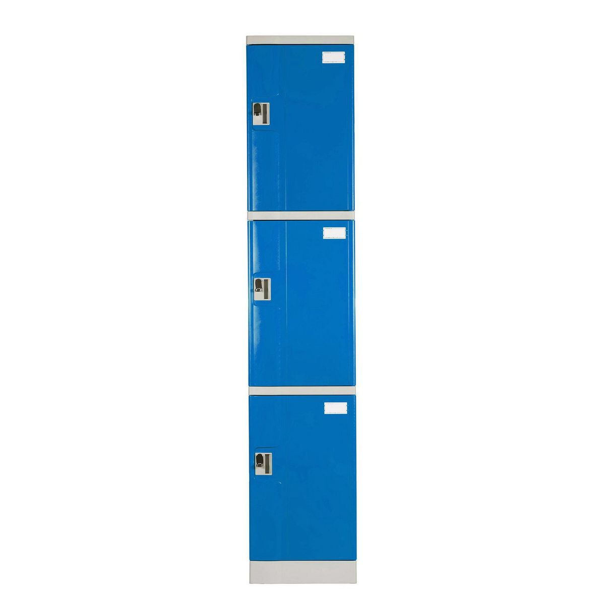 MALETEK - Locker Plástico 3 Casilleros Portacandado Azul