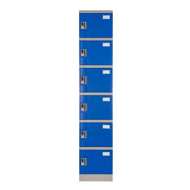 Locker Plstico 6 Casilleros Portacandado Azul