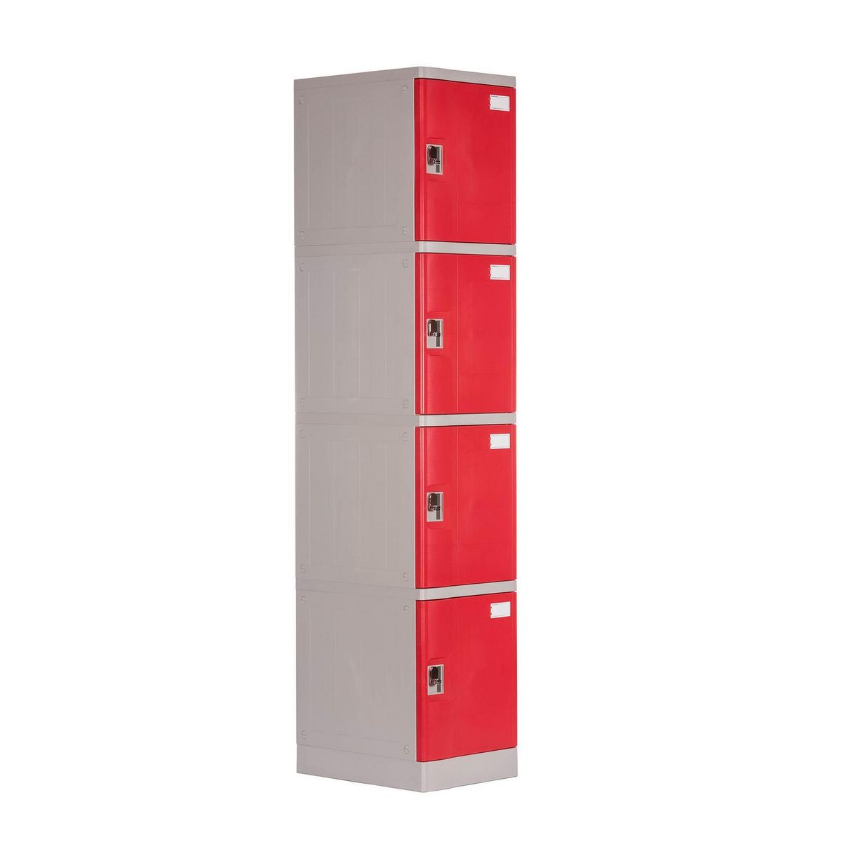 Locker Plástico 4 Casilleros Portacandado Rojo, marca MALETEK - Foto 2