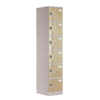 Locker Plstico 6 Casilleros Portacandado Beige
