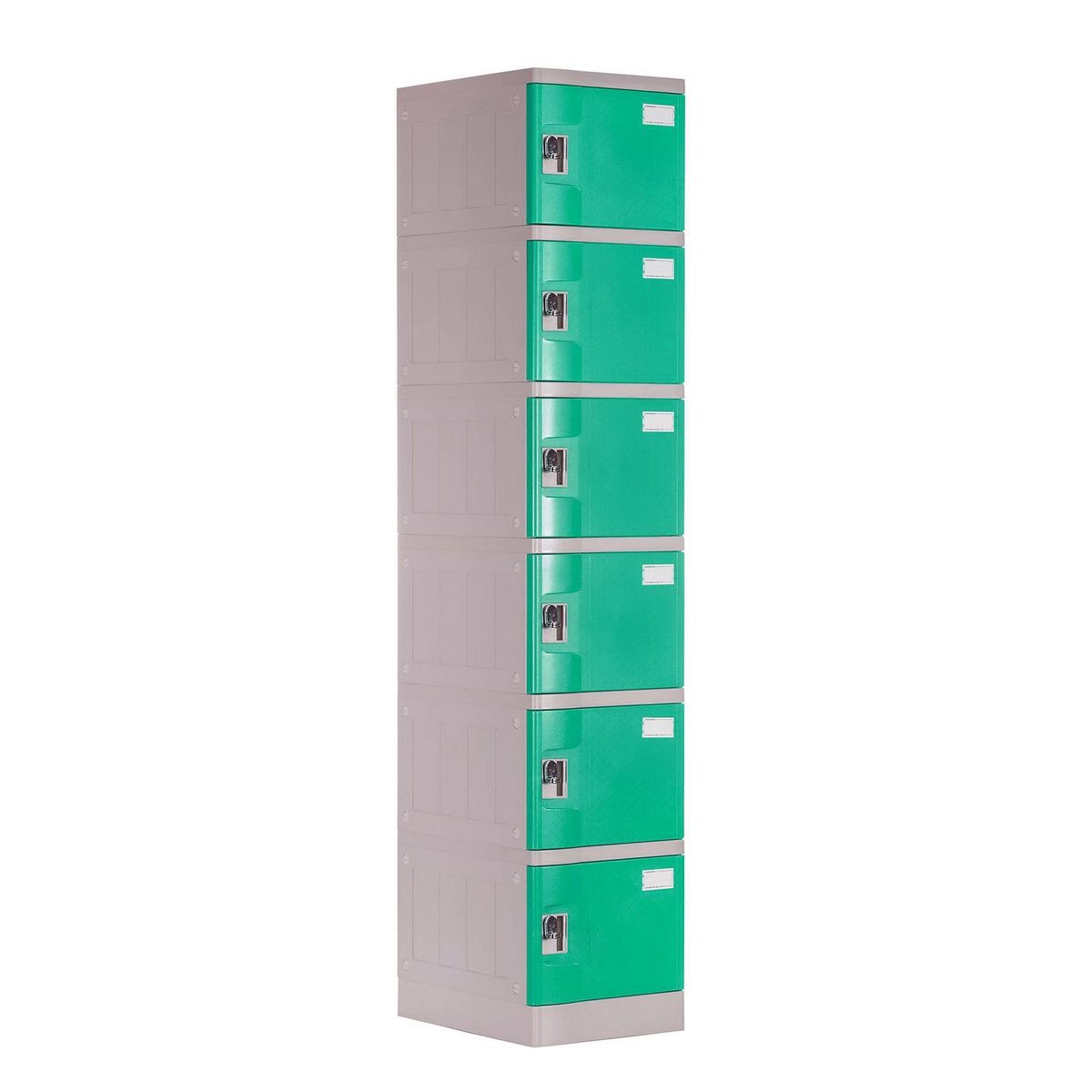 Locker Plástico 6 Casilleros Portacandado Verde, marca MALETEK - Foto Principal