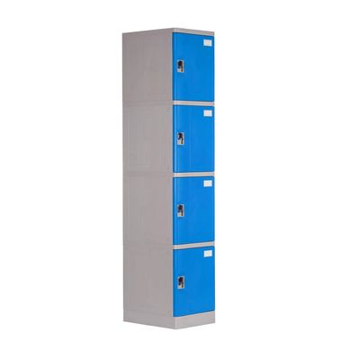 Locker Plstico 4 Casilleros Portacandado Azul