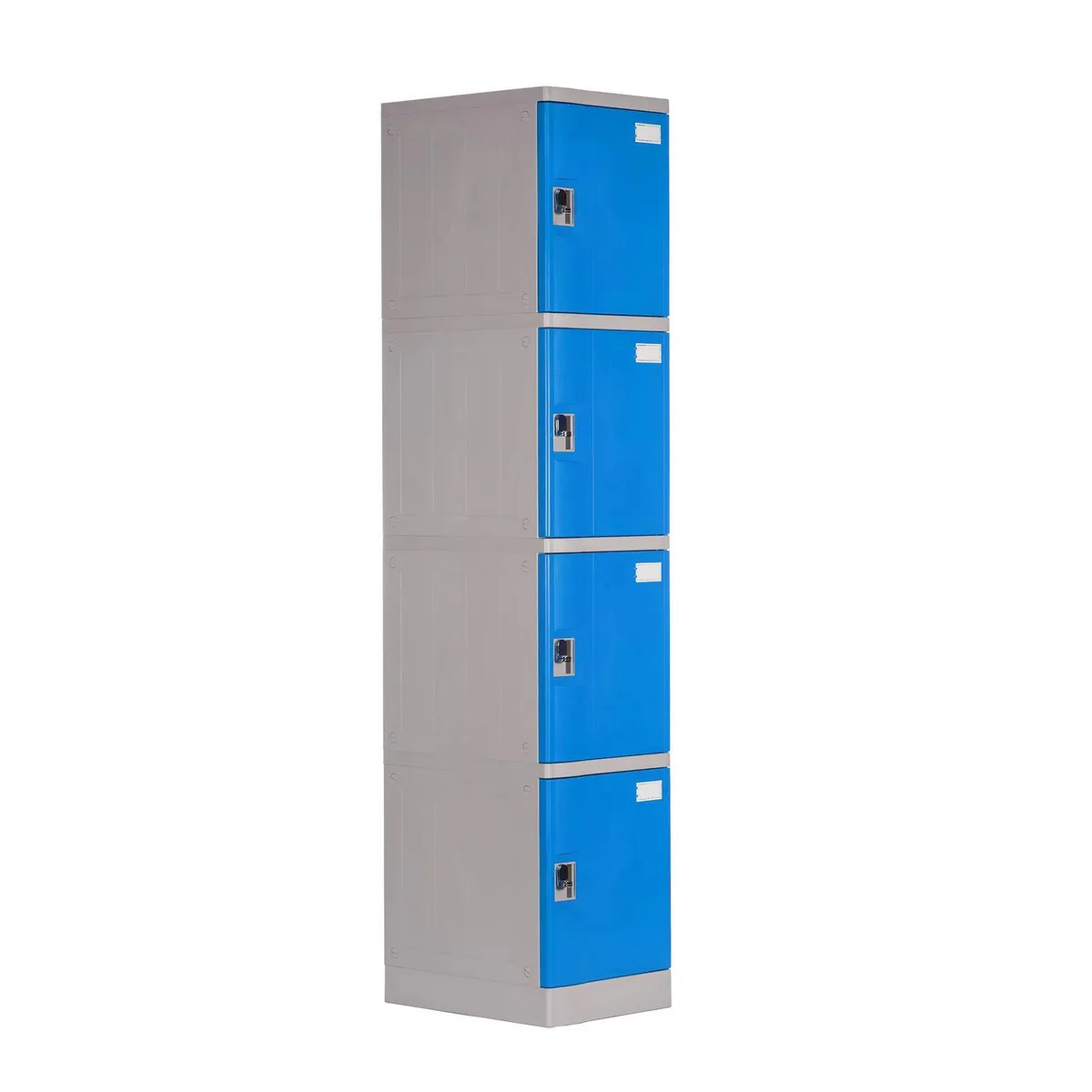 MALETEK - Locker Plástico 4 Casilleros Portacandado Azul