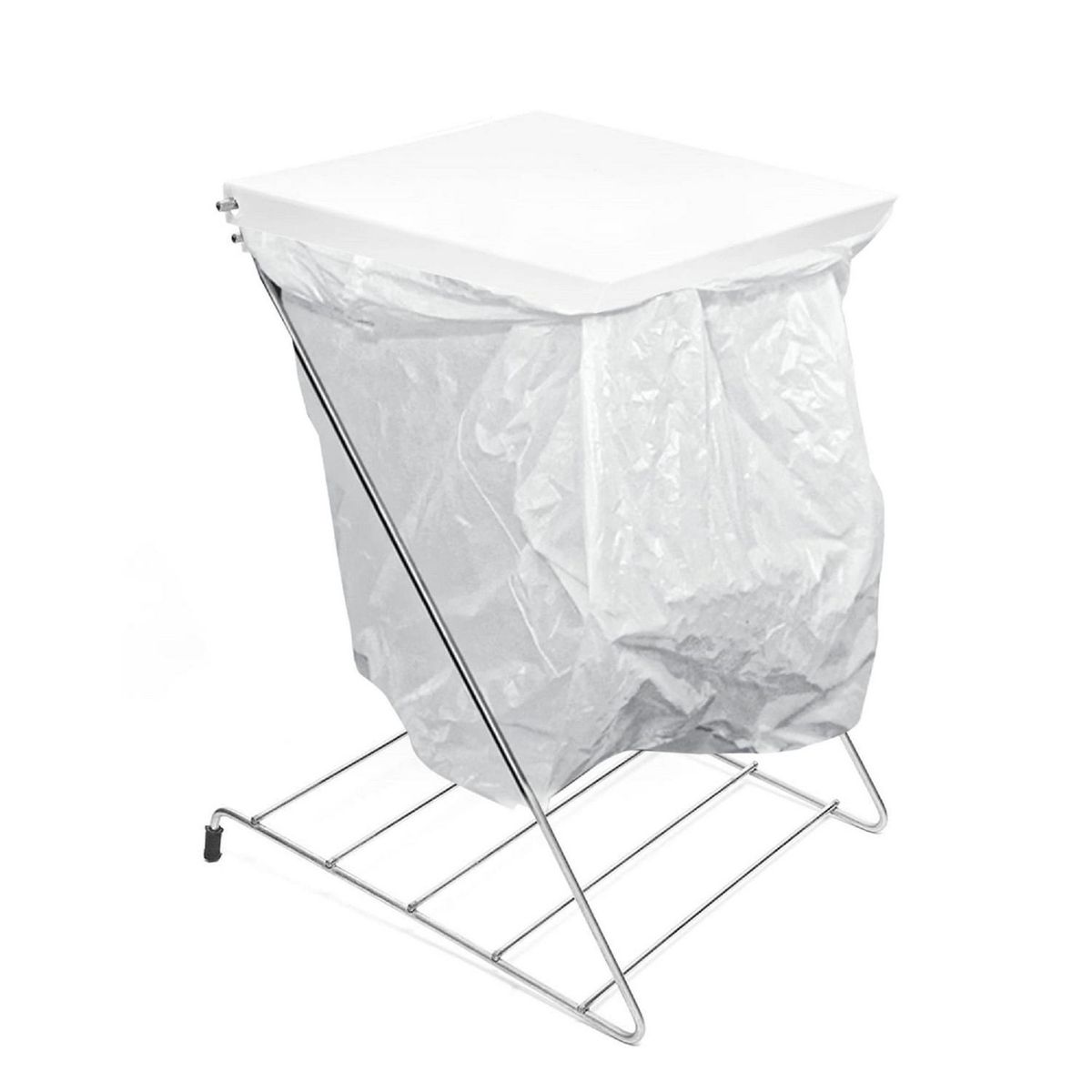  - Tacho Basurero con Tapa Mediano Acero