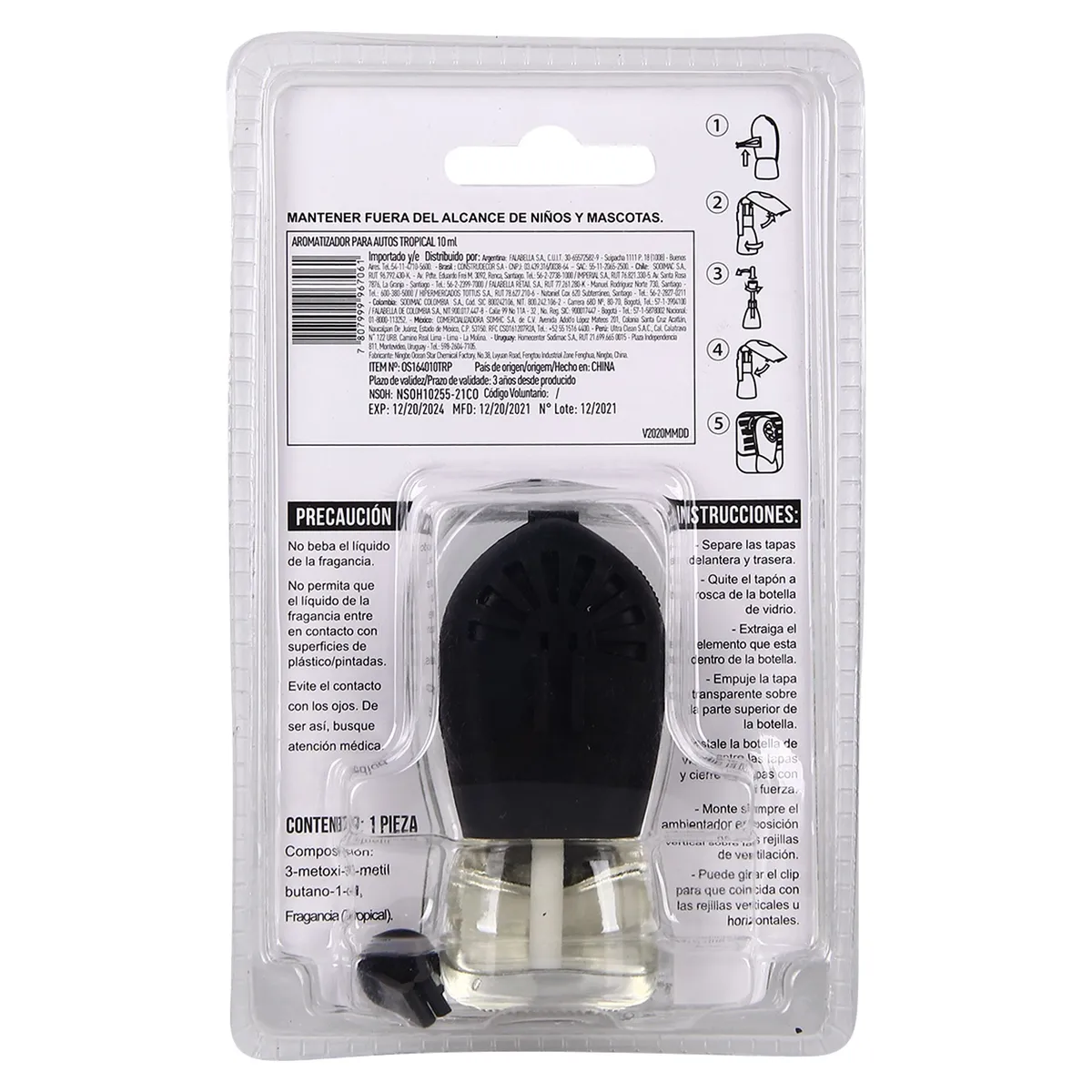 AUTOSTYLE - Ambientador para Auto Autostyle Tropical Rejilla 10Ml