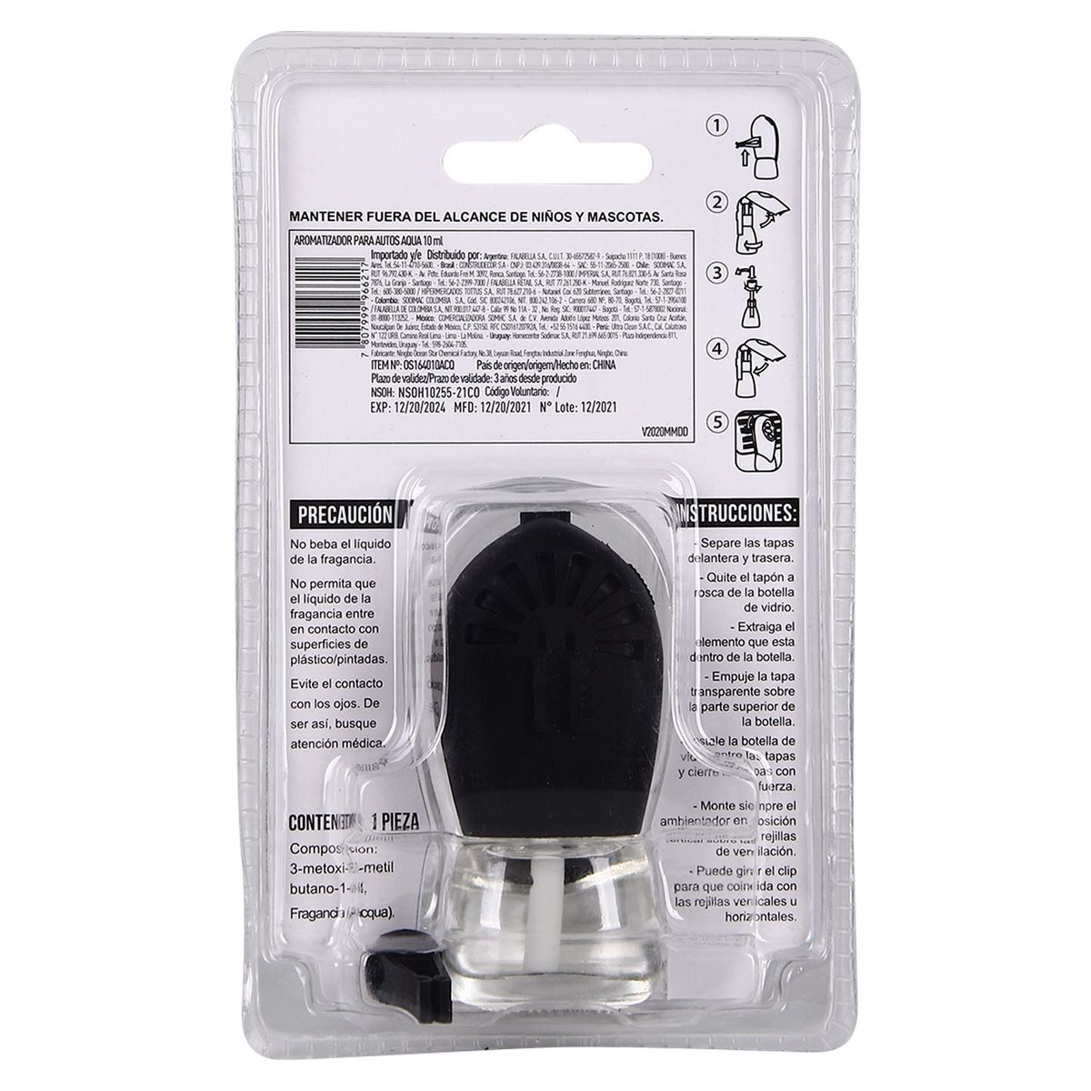 AUTOSTYLE - Ambientador para Auto Autostyle Aqua Rejilla 10Ml