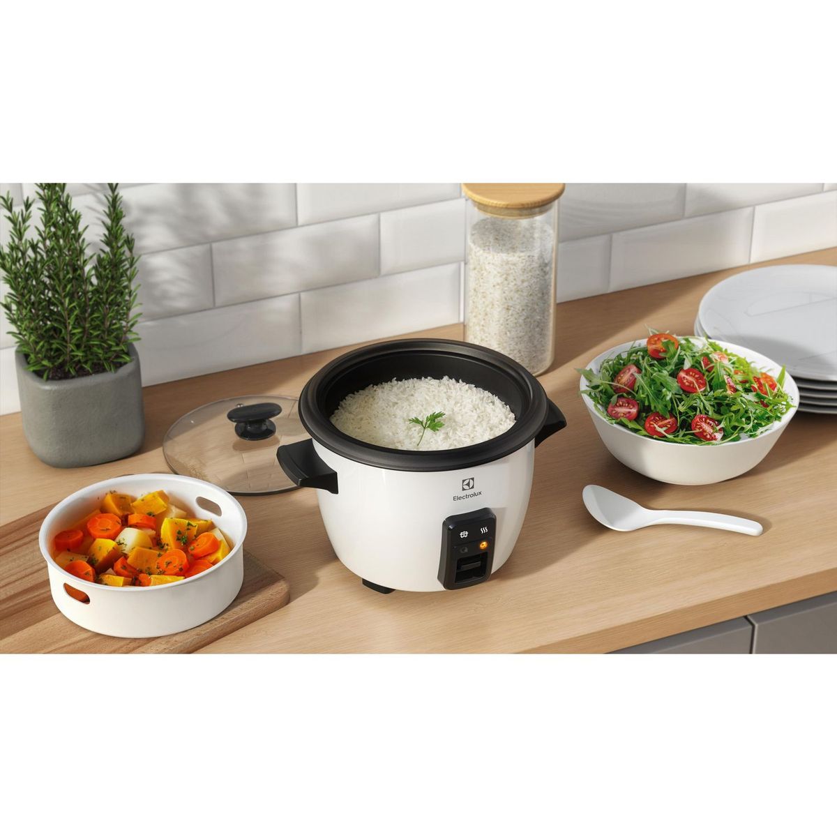 ELECTROLUX - Olla Arrocera Efficient 1.3L RCB50 Blanco