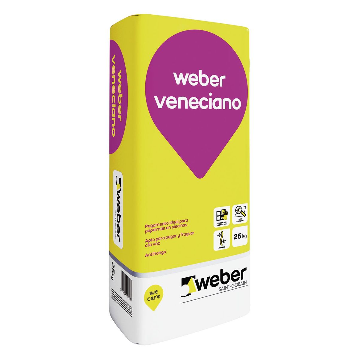 WEBER - Pegamento para Pepelmas o Piscinas Weber Veneciano Autofragua 25kg