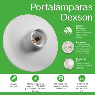 Portal�mpara Plaf�n Redondo E27 - DEXSON