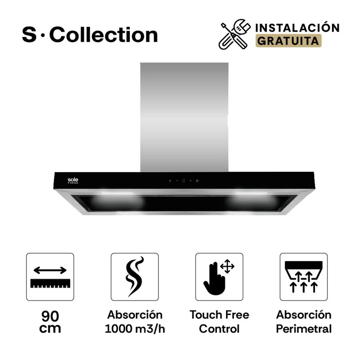 SCOLLECTION - Campana Decorativa Scollection Spacelux Isla 90Cm