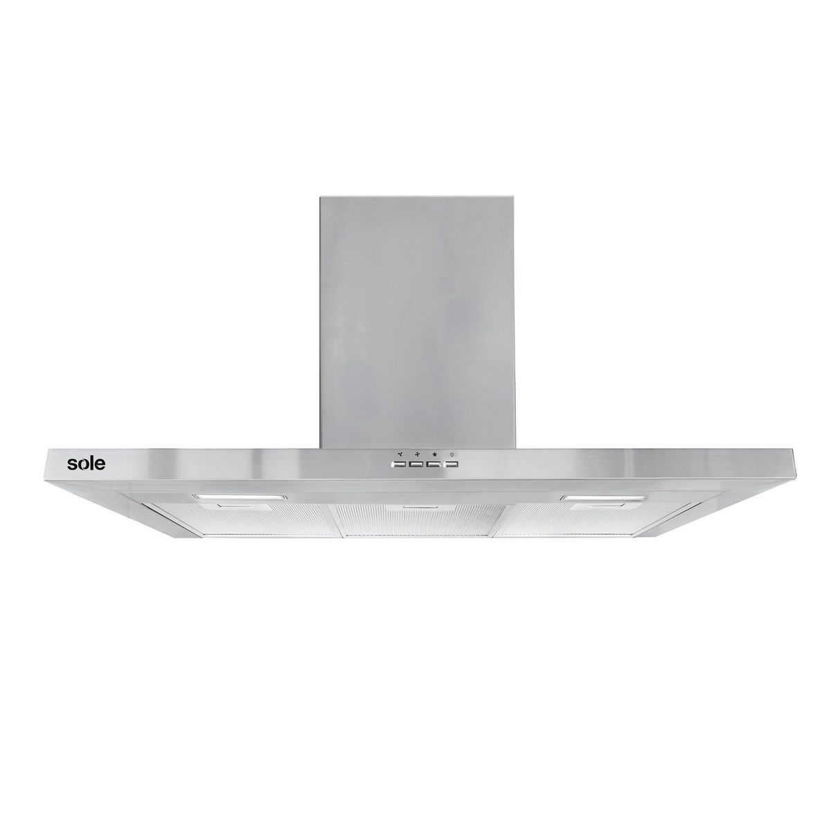 SOLE - Campana Extractora Sole 90cm Decorativa Onyx-T TURE88CO Gris