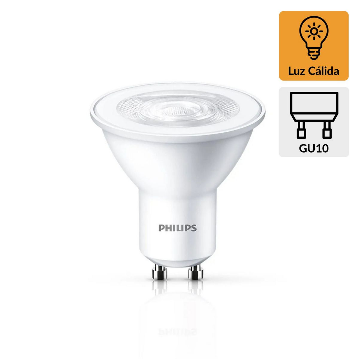 PHILIPS - Foco Dicroico LED GU10 LED 6 70W Luz Cálida