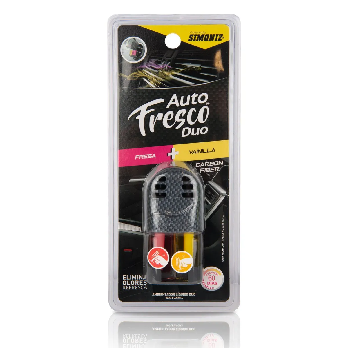 SIMONIZ - Ambientador Líquido Dúo SIMONIZ Auto Fresco Fresa y Vainilla 4,5ml