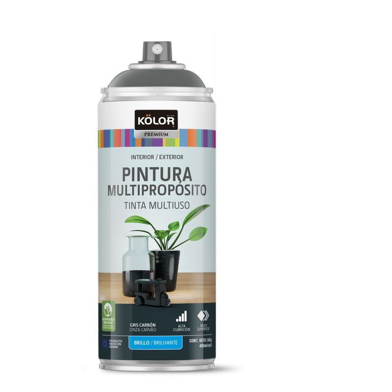 GENERICO - Pintura Spray Gris Carb Brill 400 Ml