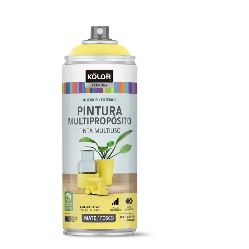 GENERICO - Pintura Spray Amar Claro Mate 400 Ml