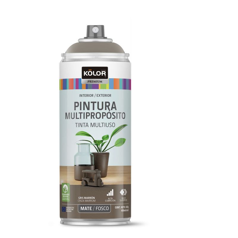 KOLOR - Spray Gris Marron Mate 400 Ml