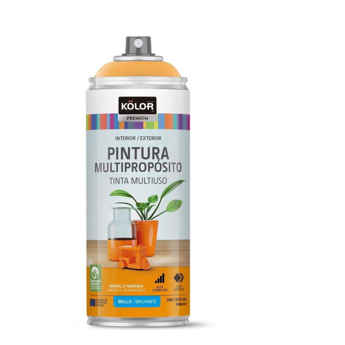 KOLOR - Pintura Spray Ama Naranja Brill 400 Ml