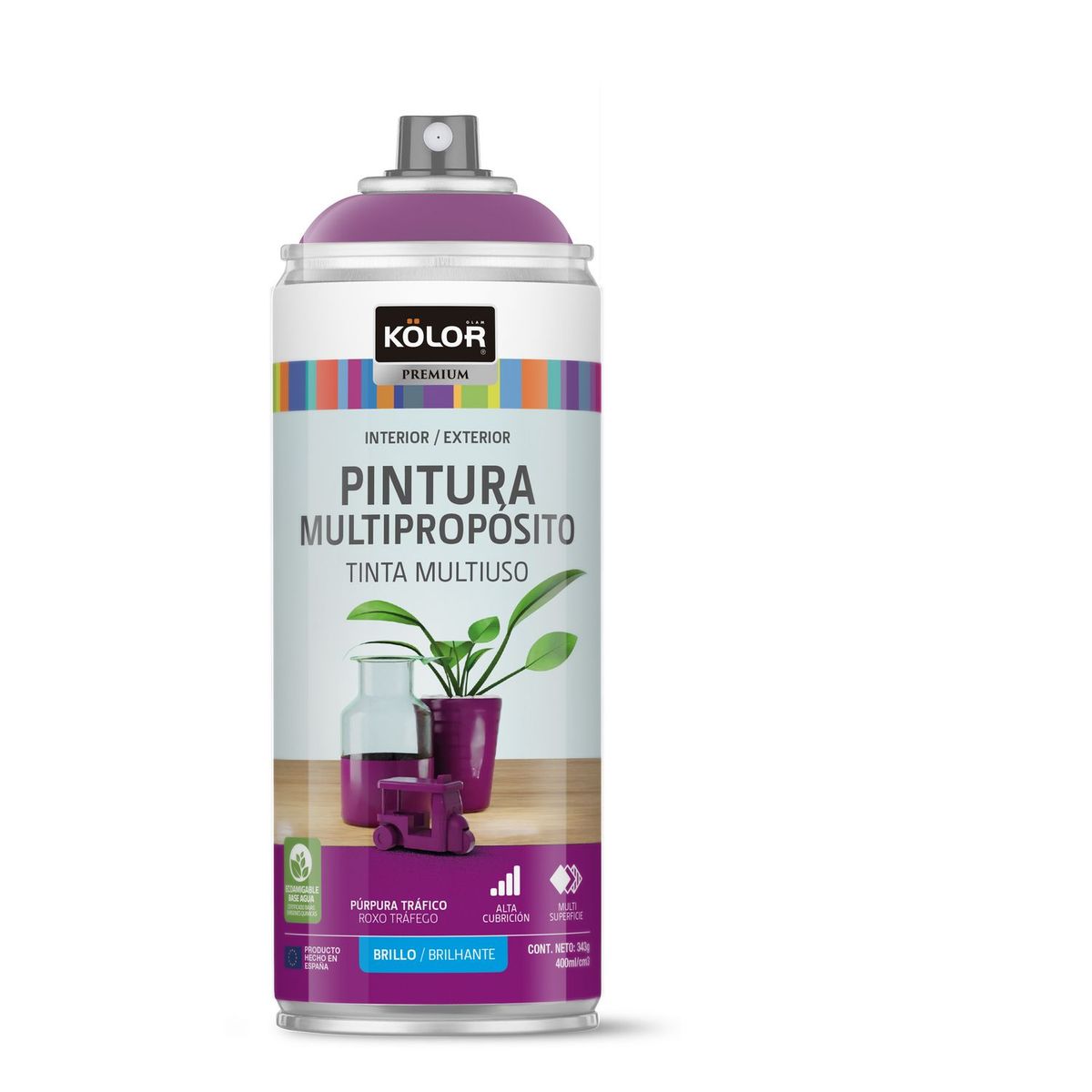 KOLOR - Pintura Spray Purpura Traf Brill 400 Ml
