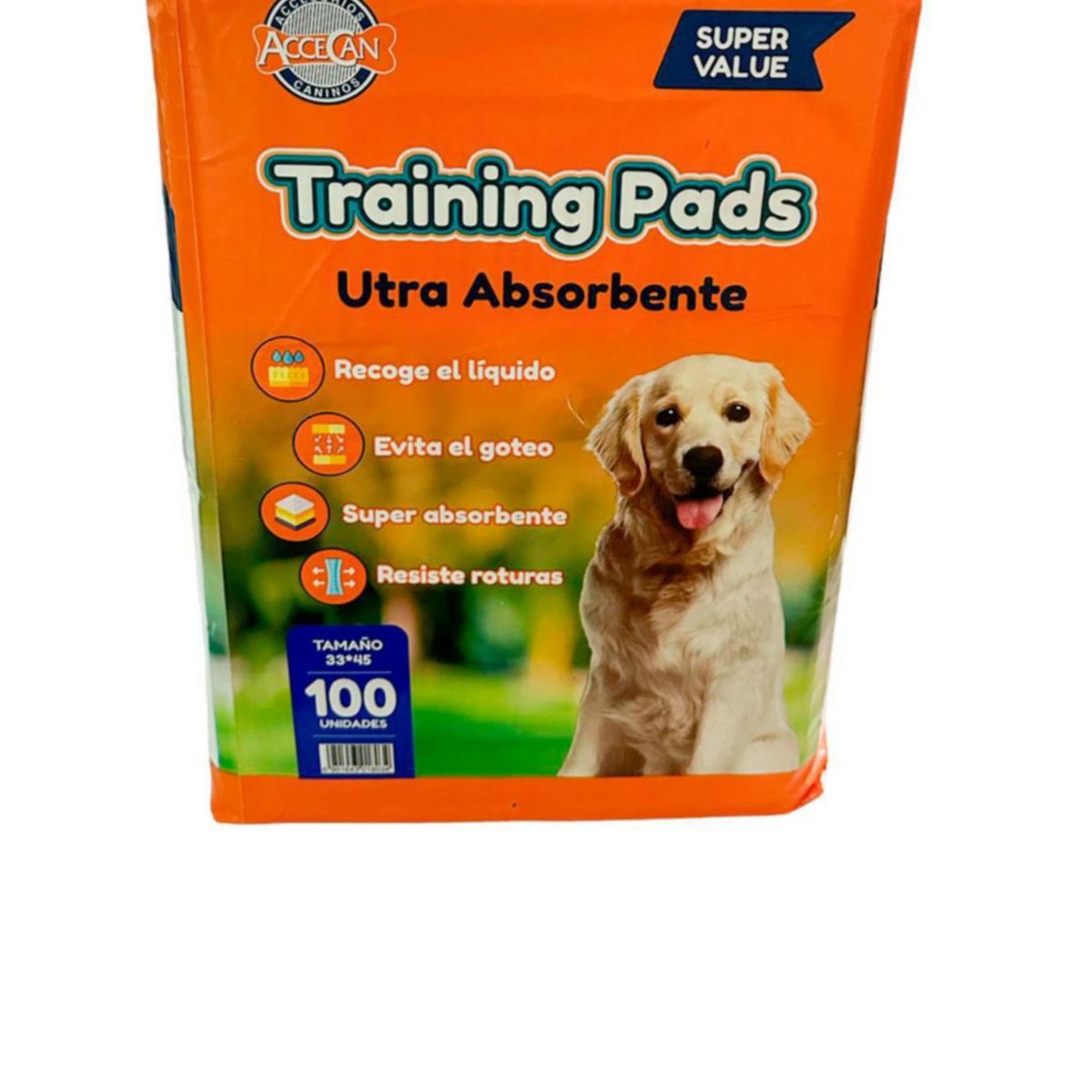 ACCECAN - Pañales de Piso 33x45cm 100 pads